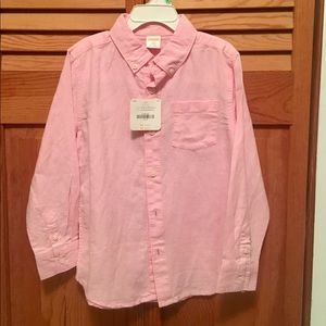 Gymboree long sleeve linen button down shirt